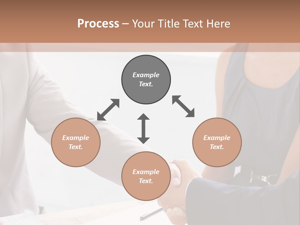 A Woman Shaking Hands With A Man In A Suit PowerPoint Template