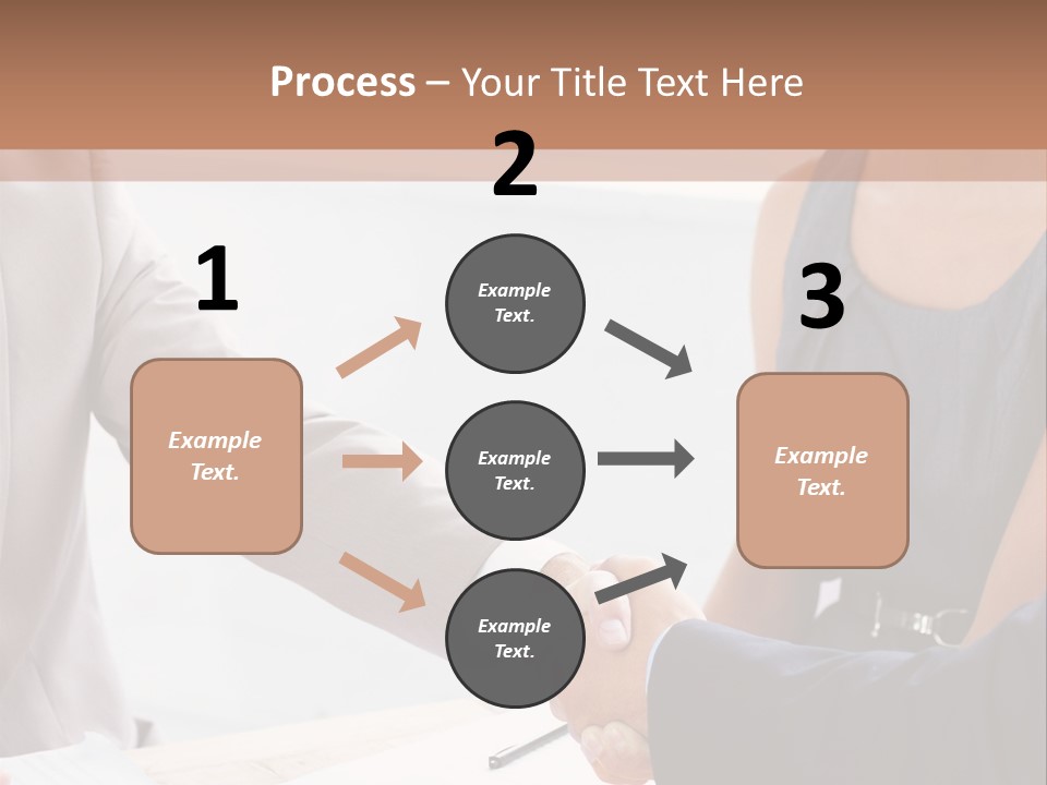 A Woman Shaking Hands With A Man In A Suit PowerPoint Template