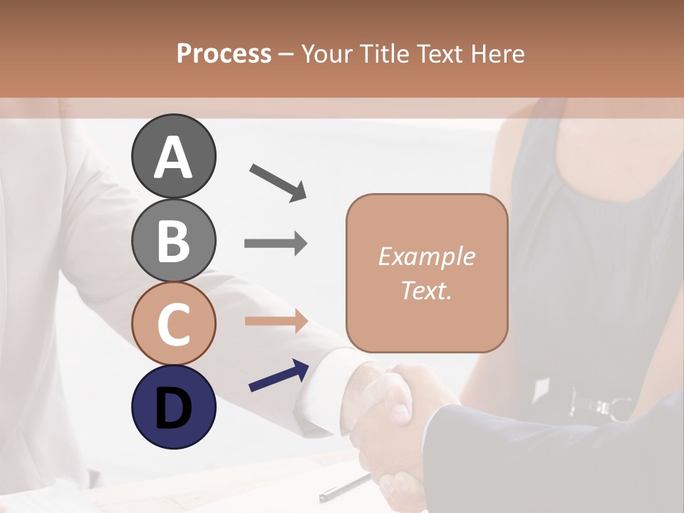 A Woman Shaking Hands With A Man In A Suit PowerPoint Template