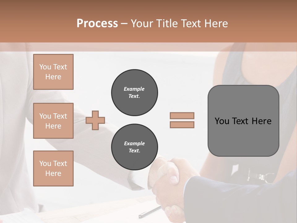 A Woman Shaking Hands With A Man In A Suit PowerPoint Template