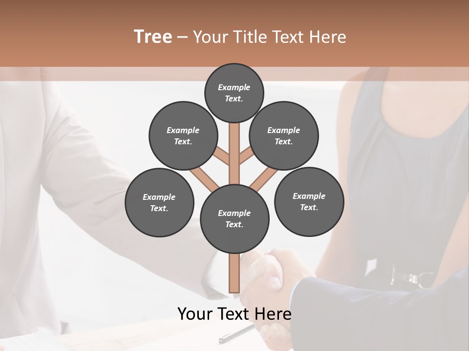 A Woman Shaking Hands With A Man In A Suit PowerPoint Template