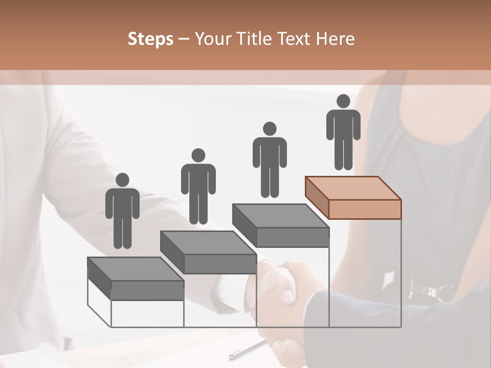 A Woman Shaking Hands With A Man In A Suit PowerPoint Template