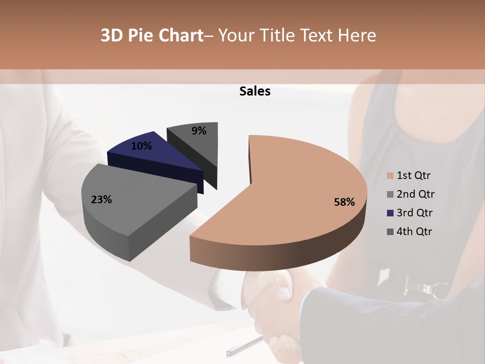 A Woman Shaking Hands With A Man In A Suit PowerPoint Template