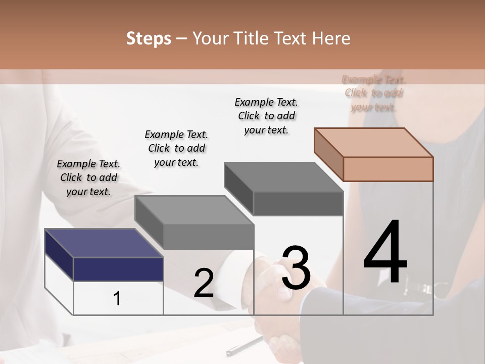 A Woman Shaking Hands With A Man In A Suit PowerPoint Template