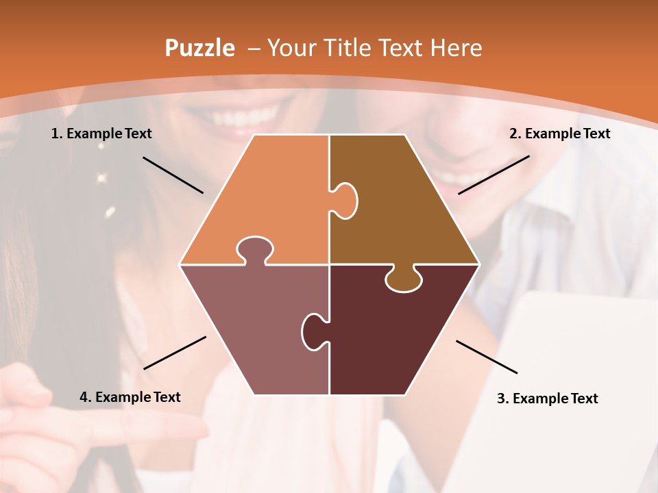 A Man And Woman Looking At A Laptop Screen PowerPoint Template