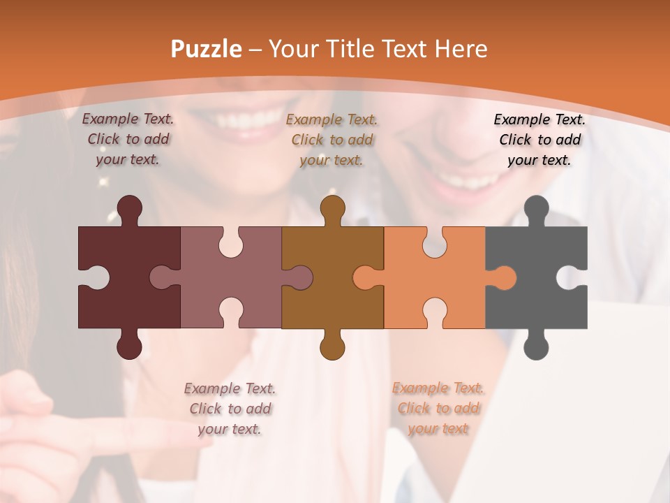 A Man And Woman Looking At A Laptop Screen PowerPoint Template