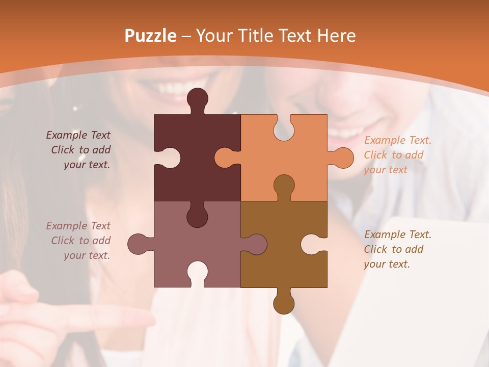 A Man And Woman Looking At A Laptop Screen PowerPoint Template