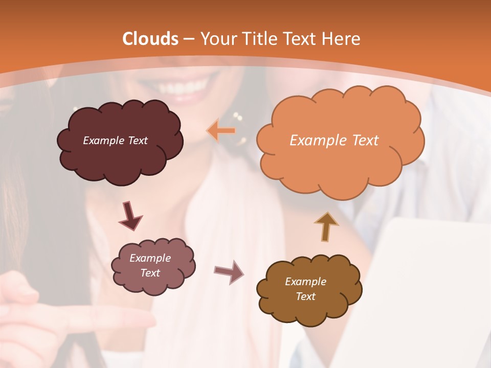 A Man And Woman Looking At A Laptop Screen PowerPoint Template