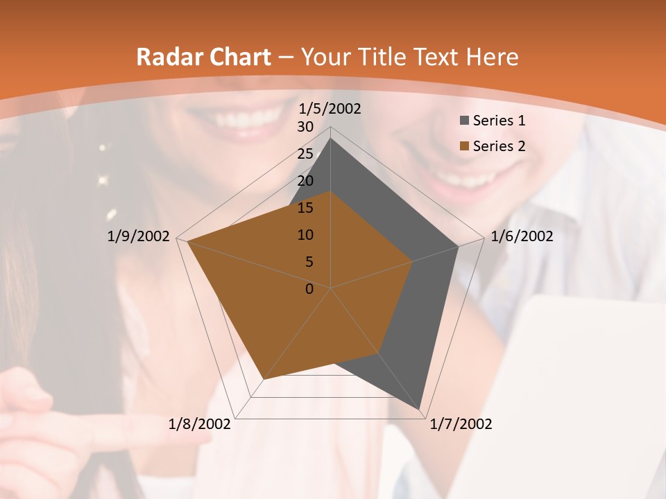 A Man And Woman Looking At A Laptop Screen PowerPoint Template