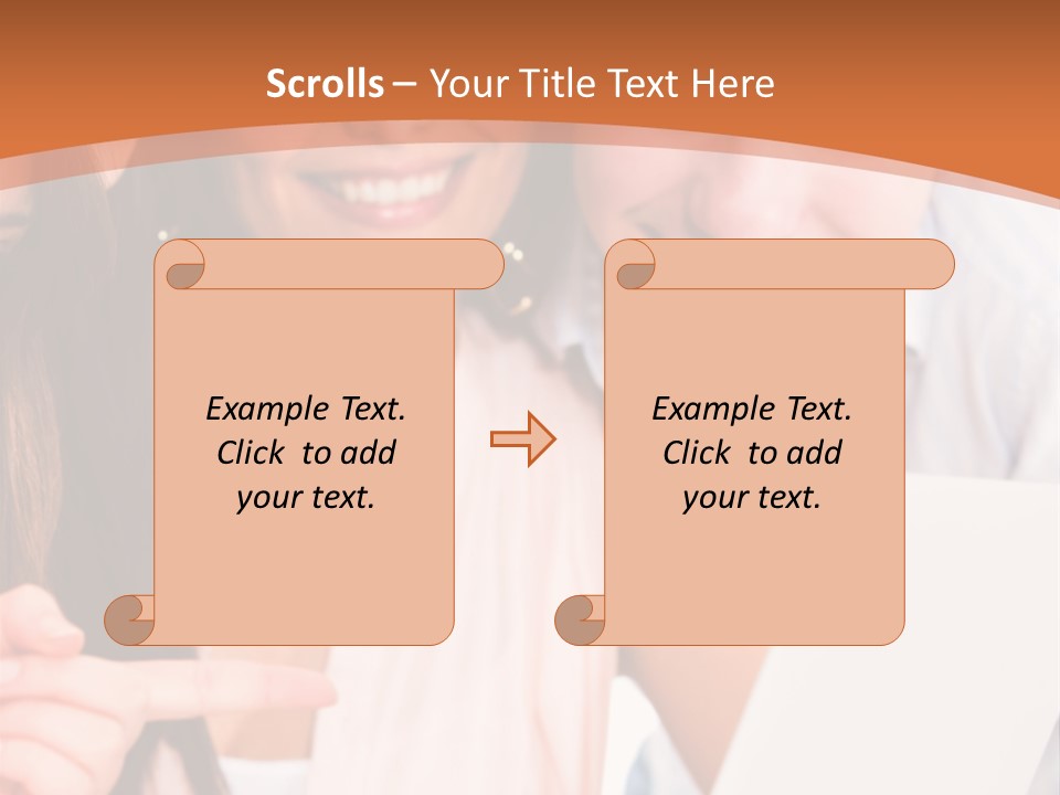 A Man And Woman Looking At A Laptop Screen PowerPoint Template