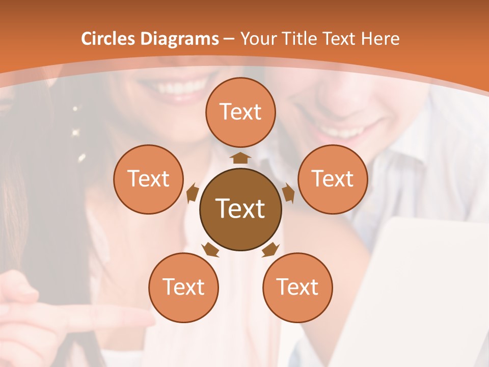 A Man And Woman Looking At A Laptop Screen PowerPoint Template