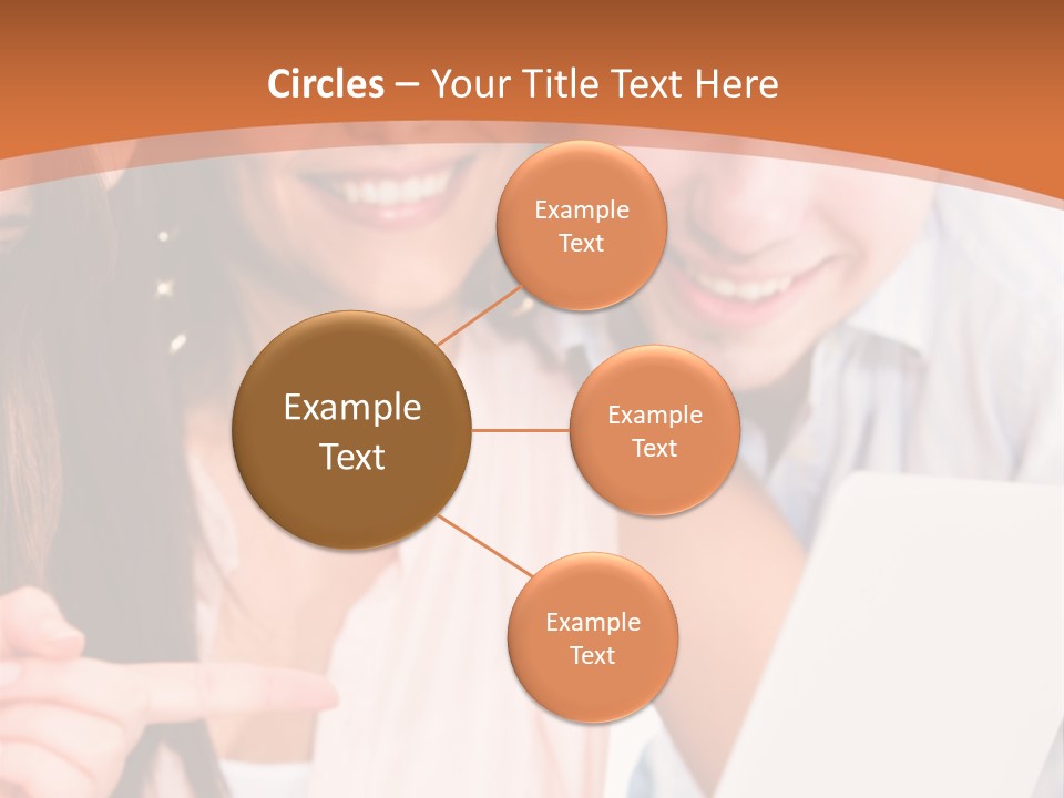 A Man And Woman Looking At A Laptop Screen PowerPoint Template