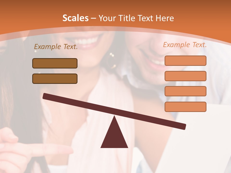 A Man And Woman Looking At A Laptop Screen PowerPoint Template