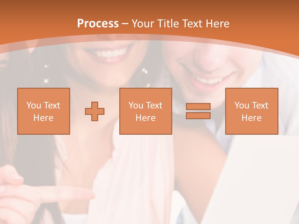 A Man And Woman Looking At A Laptop Screen PowerPoint Template