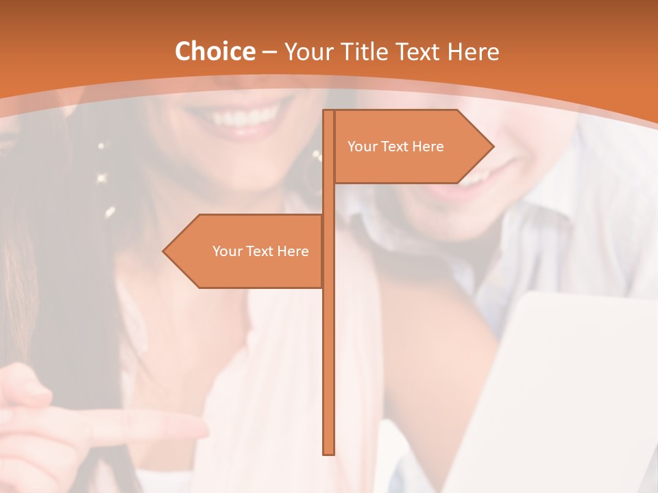 A Man And Woman Looking At A Laptop Screen PowerPoint Template