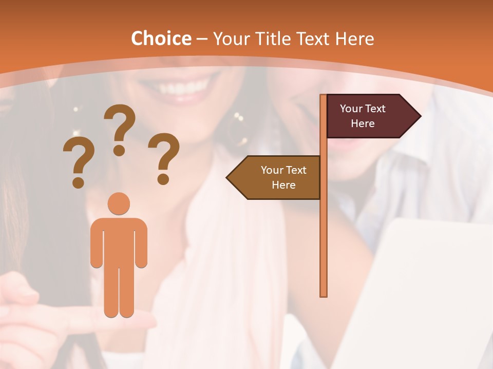 A Man And Woman Looking At A Laptop Screen PowerPoint Template