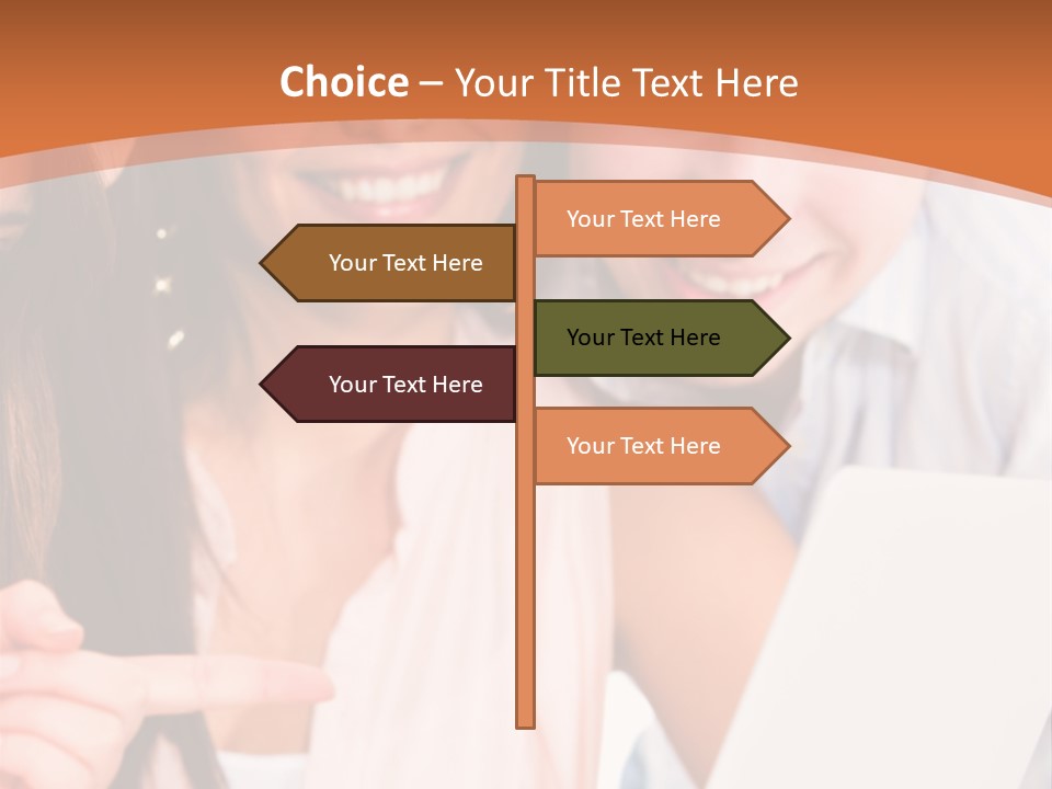 A Man And Woman Looking At A Laptop Screen PowerPoint Template