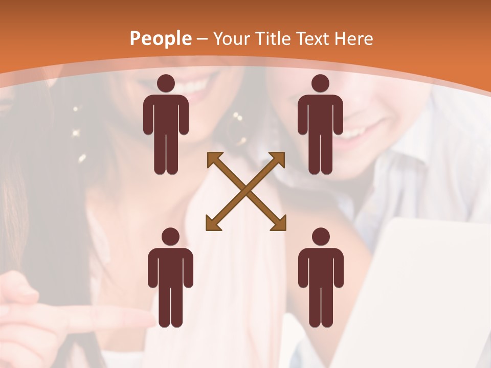 A Man And Woman Looking At A Laptop Screen PowerPoint Template