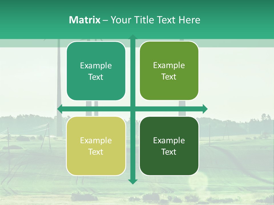 A Green Field With Windmills In The Background PowerPoint Template