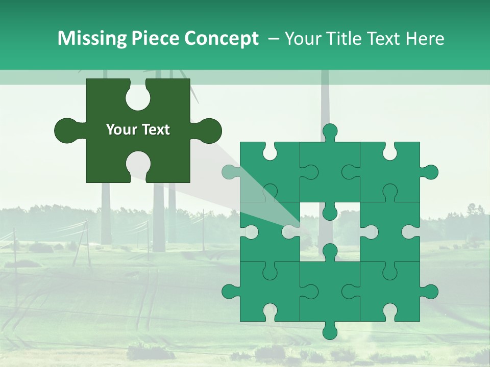A Green Field With Windmills In The Background PowerPoint Template