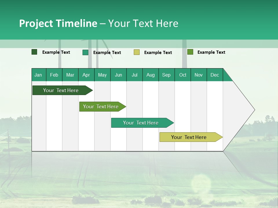 A Green Field With Windmills In The Background PowerPoint Template