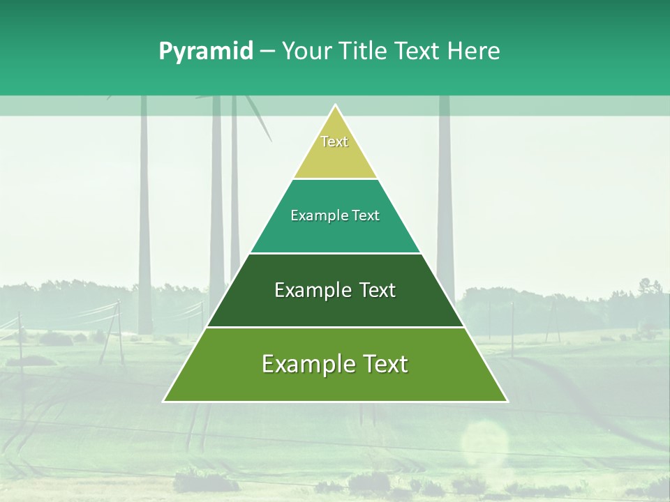 A Green Field With Windmills In The Background PowerPoint Template