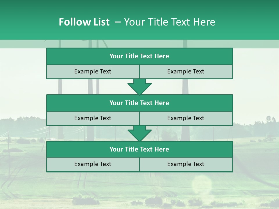 A Green Field With Windmills In The Background PowerPoint Template