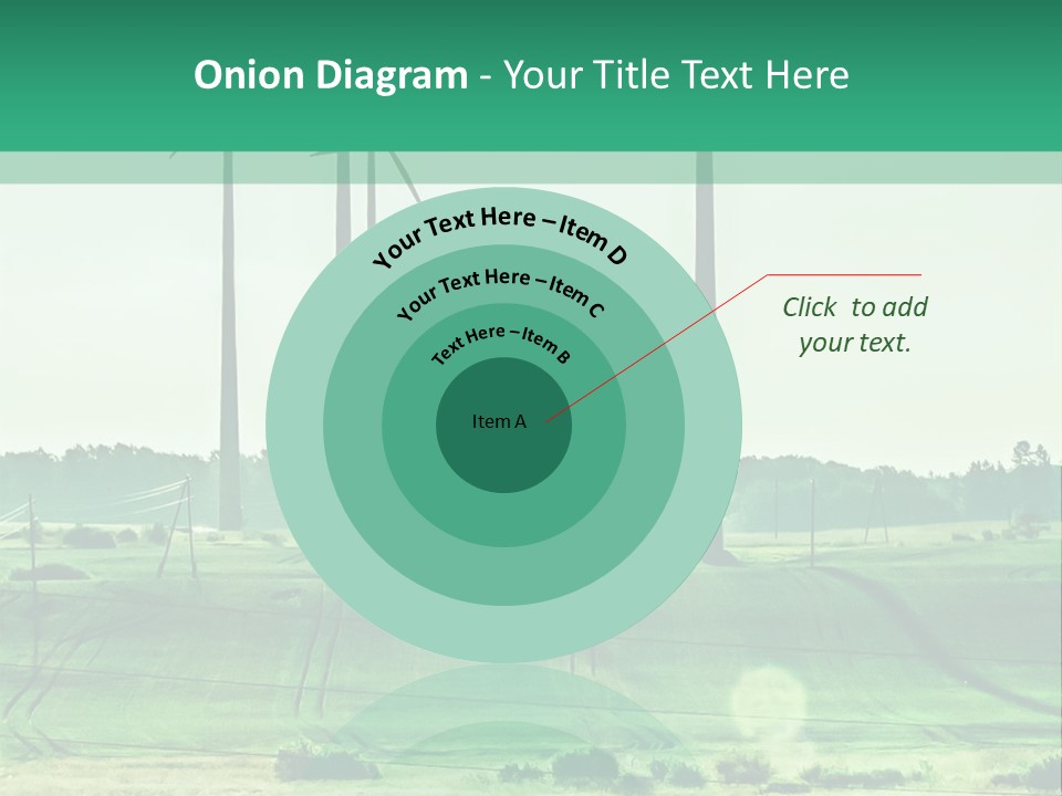 A Green Field With Windmills In The Background PowerPoint Template
