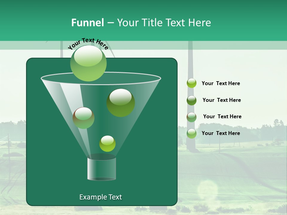 A Green Field With Windmills In The Background PowerPoint Template