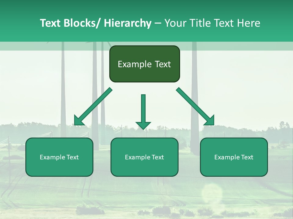 A Green Field With Windmills In The Background PowerPoint Template