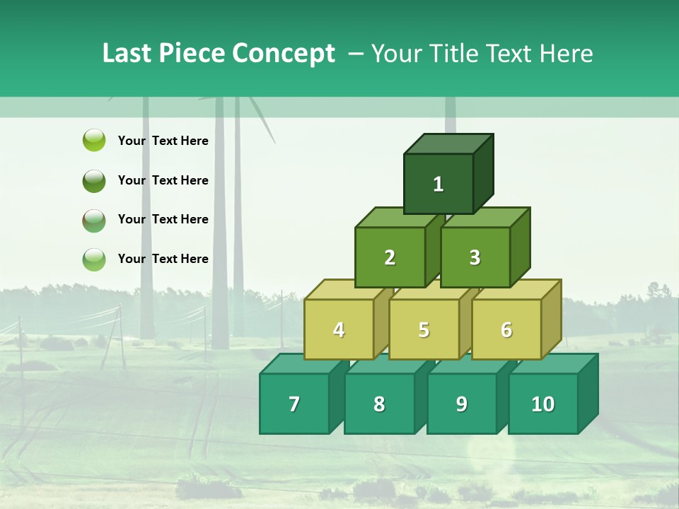 A Green Field With Windmills In The Background PowerPoint Template
