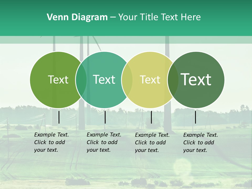 A Green Field With Windmills In The Background PowerPoint Template