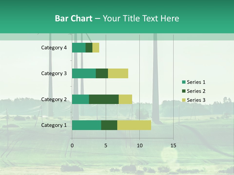 A Green Field With Windmills In The Background PowerPoint Template