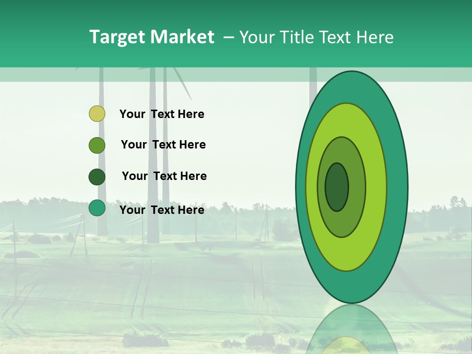 A Green Field With Windmills In The Background PowerPoint Template