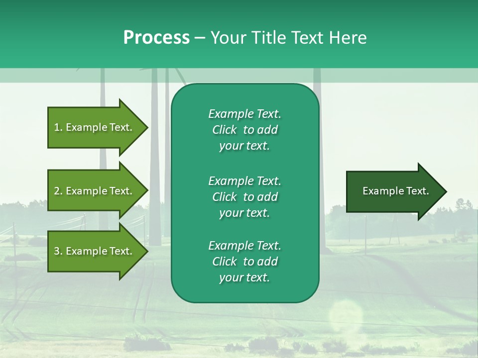 A Green Field With Windmills In The Background PowerPoint Template