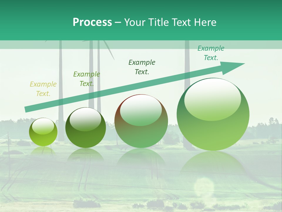 A Green Field With Windmills In The Background PowerPoint Template