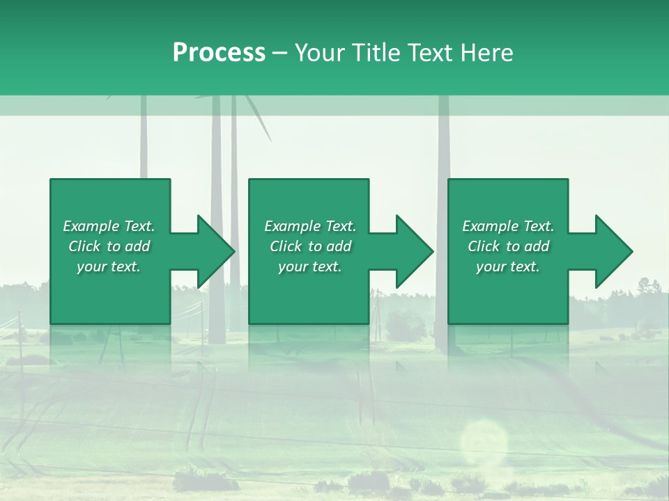 A Green Field With Windmills In The Background PowerPoint Template