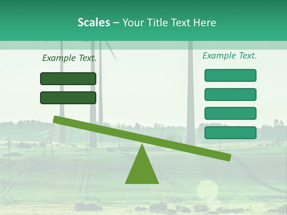 A Green Field With Windmills In The Background PowerPoint Template