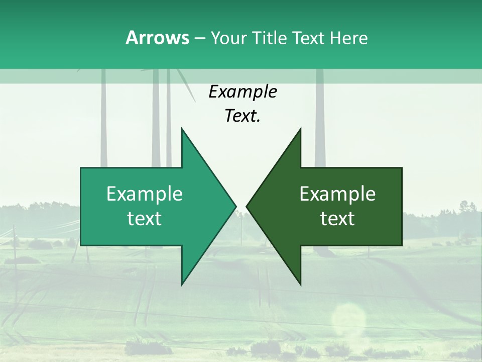 A Green Field With Windmills In The Background PowerPoint Template