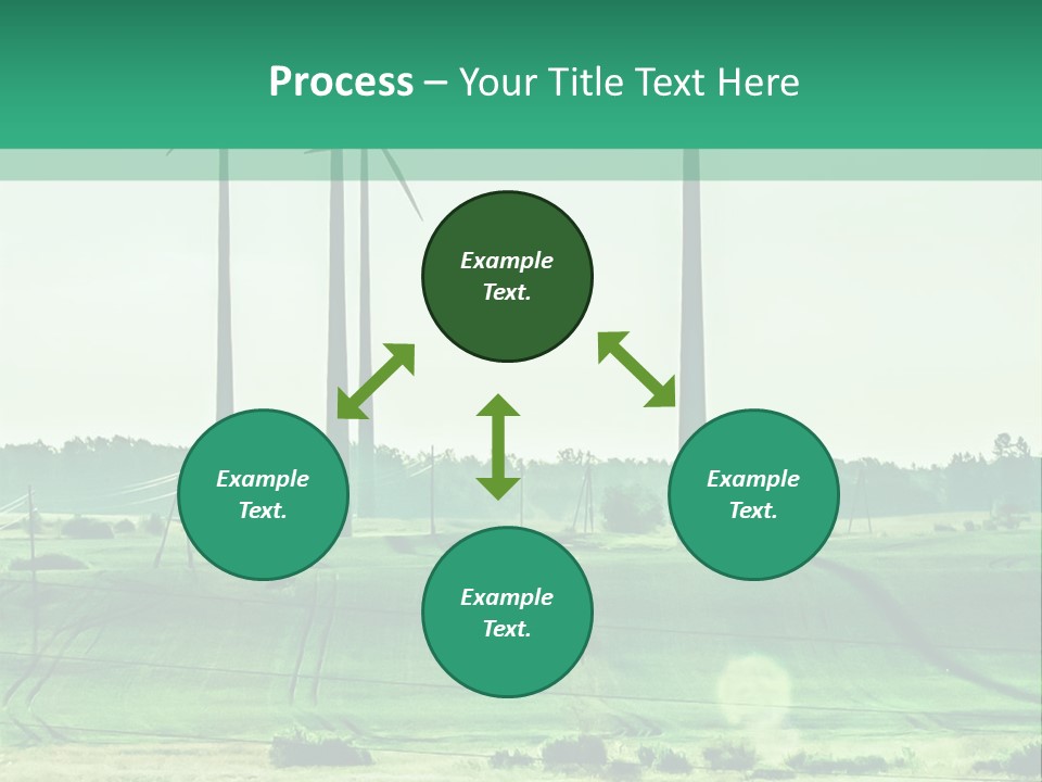 A Green Field With Windmills In The Background PowerPoint Template
