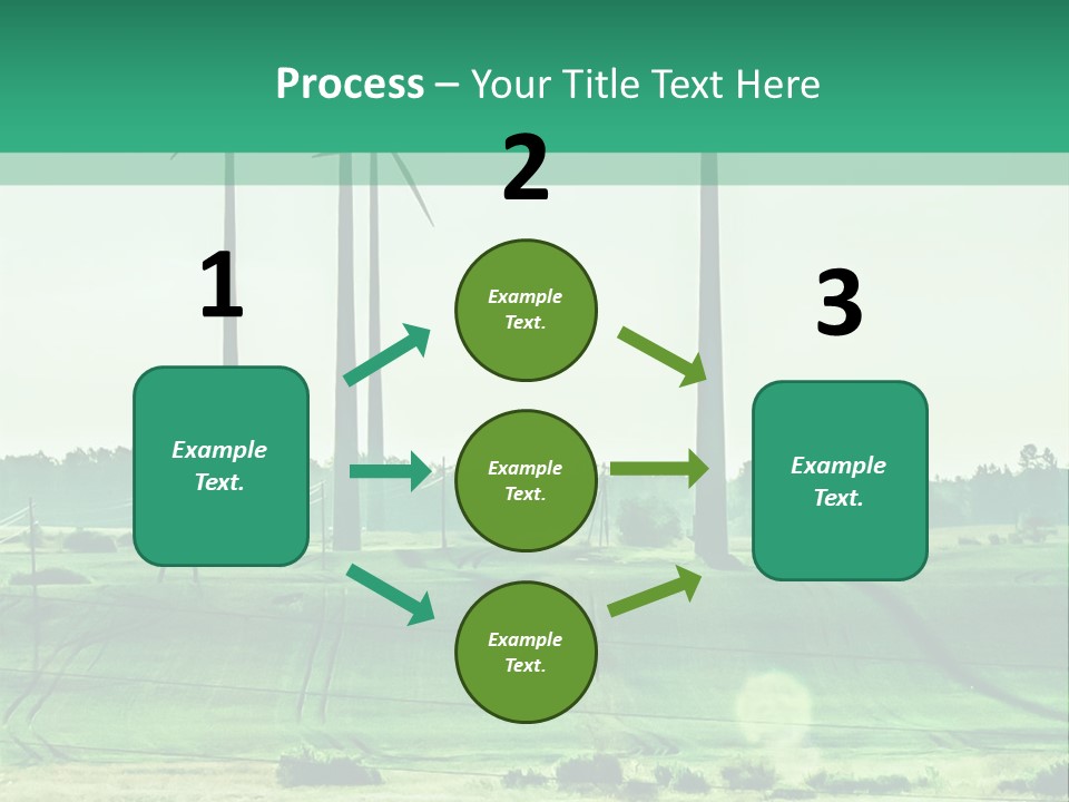 A Green Field With Windmills In The Background PowerPoint Template