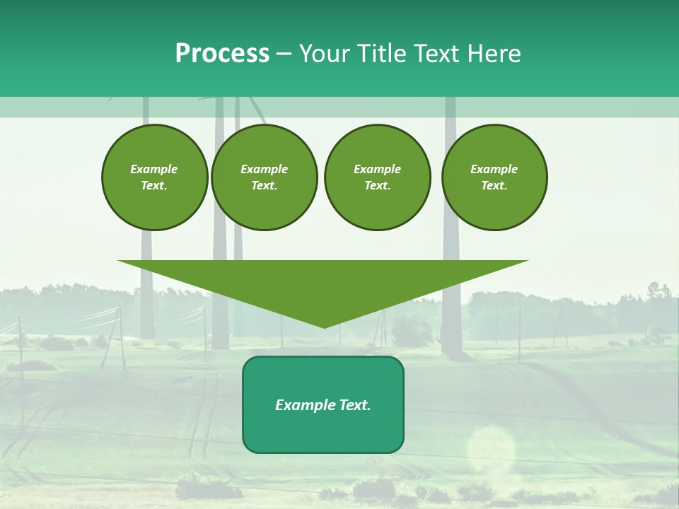 A Green Field With Windmills In The Background PowerPoint Template