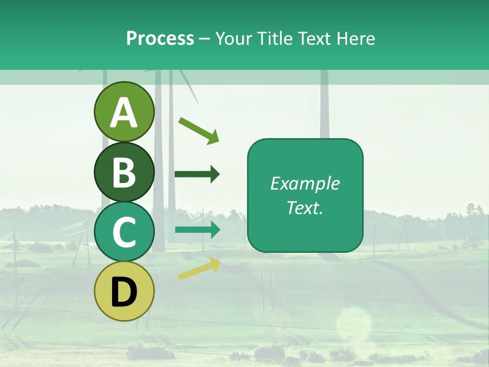 A Green Field With Windmills In The Background PowerPoint Template