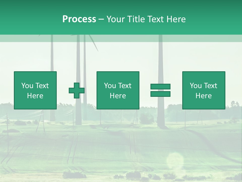A Green Field With Windmills In The Background PowerPoint Template