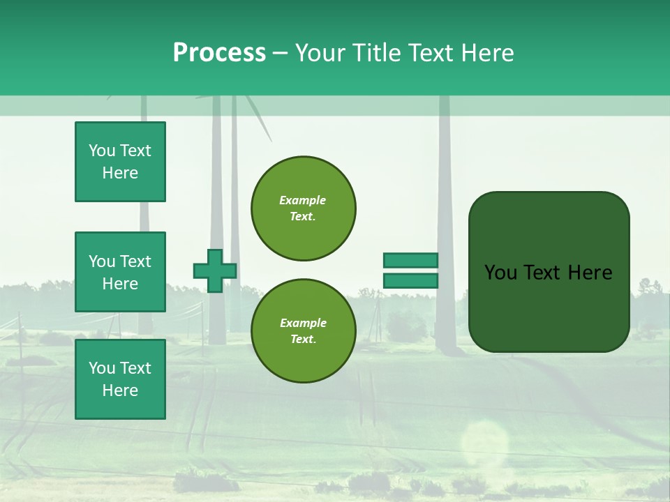 A Green Field With Windmills In The Background PowerPoint Template
