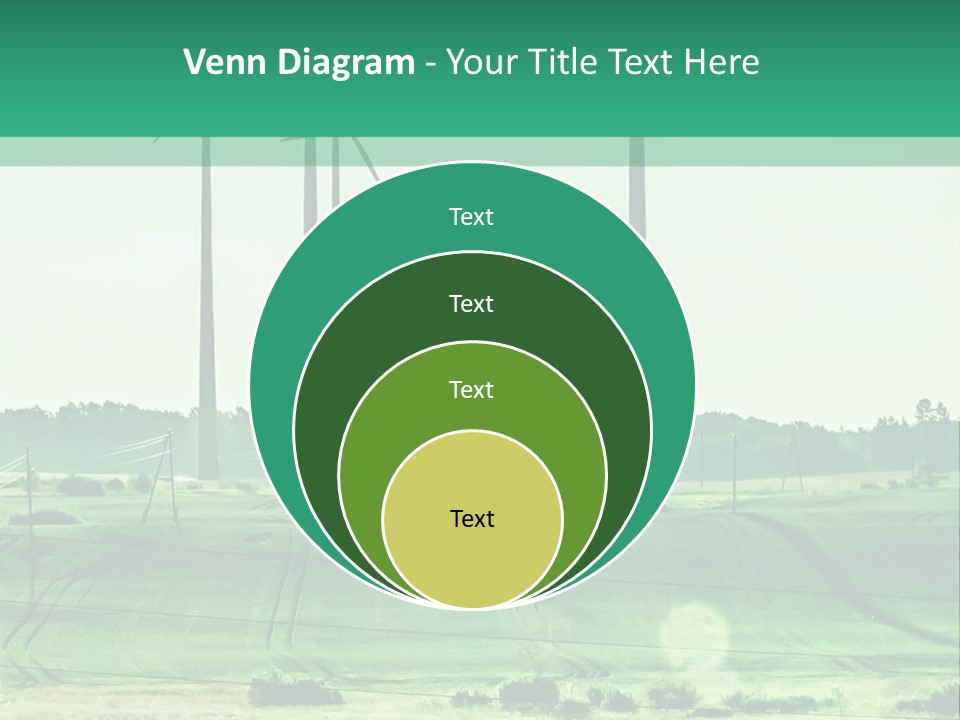 A Green Field With Windmills In The Background PowerPoint Template