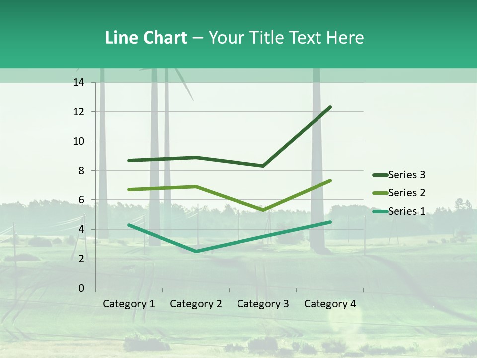 A Green Field With Windmills In The Background PowerPoint Template