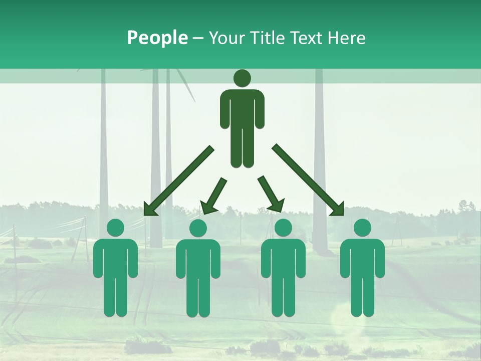 A Green Field With Windmills In The Background PowerPoint Template