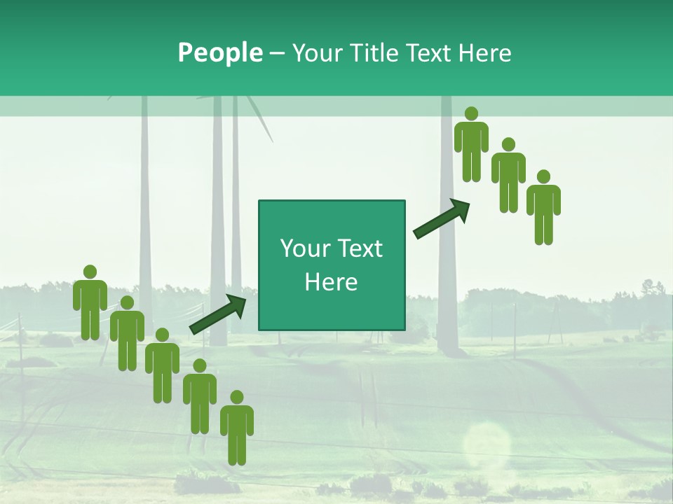 A Green Field With Windmills In The Background PowerPoint Template