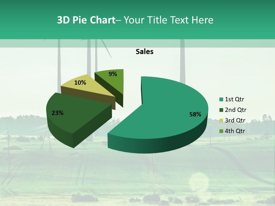 A Green Field With Windmills In The Background PowerPoint Template